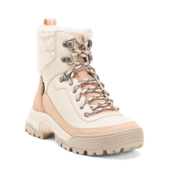 CLARKS Ivory Leather Atl Hike Top Gore Tex Comfort Boots - Picture 1 of 2